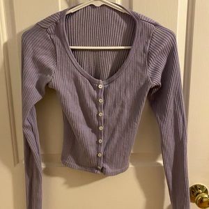 A purple long sleeve shirt